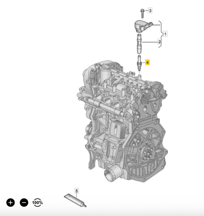 VAG Audi Volkswagen OE244 Spark Plug OE: 04E 905 612 C