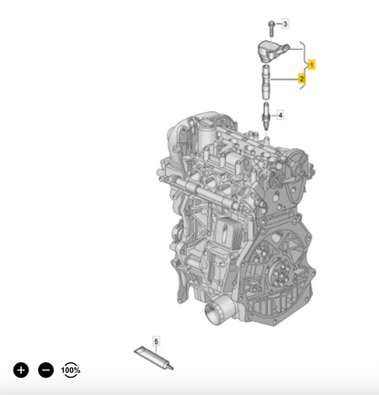 VAG Audi Volkswagen 9.6535 Ignition Coil OE: 05E 905 110 A