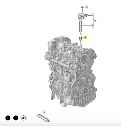 VAG Audi Volkswagen Z367 Spark Plug OE: 06K 905 601 L