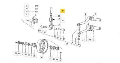 VW Beetle 01153 Repair Kit, kingpin OE: 111 498 021/2
