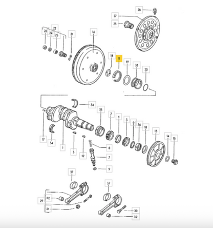 VW Beetle 101 905 Shaft Seal, crankshaft OE: 113 105 245  113 105 245F