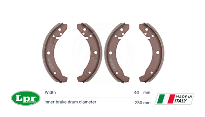 VW Beetle 03890 Brake Shoe Set Front/Rear OE: 113 698 237D