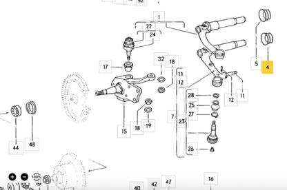 VW Beetle 8142250806 Torsion Arm Seal, lower OE: 131 405 129