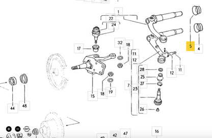 VW Beetle 8142250906 Torsion Arm Seal, upper OE: 131 405 131