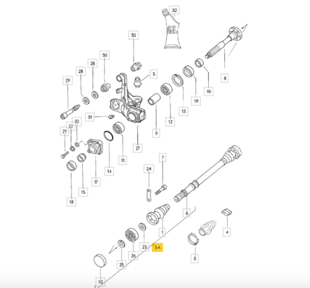 VW Beetle 16-1004 Joint Kit, driveshaft OE: 171 498 103
