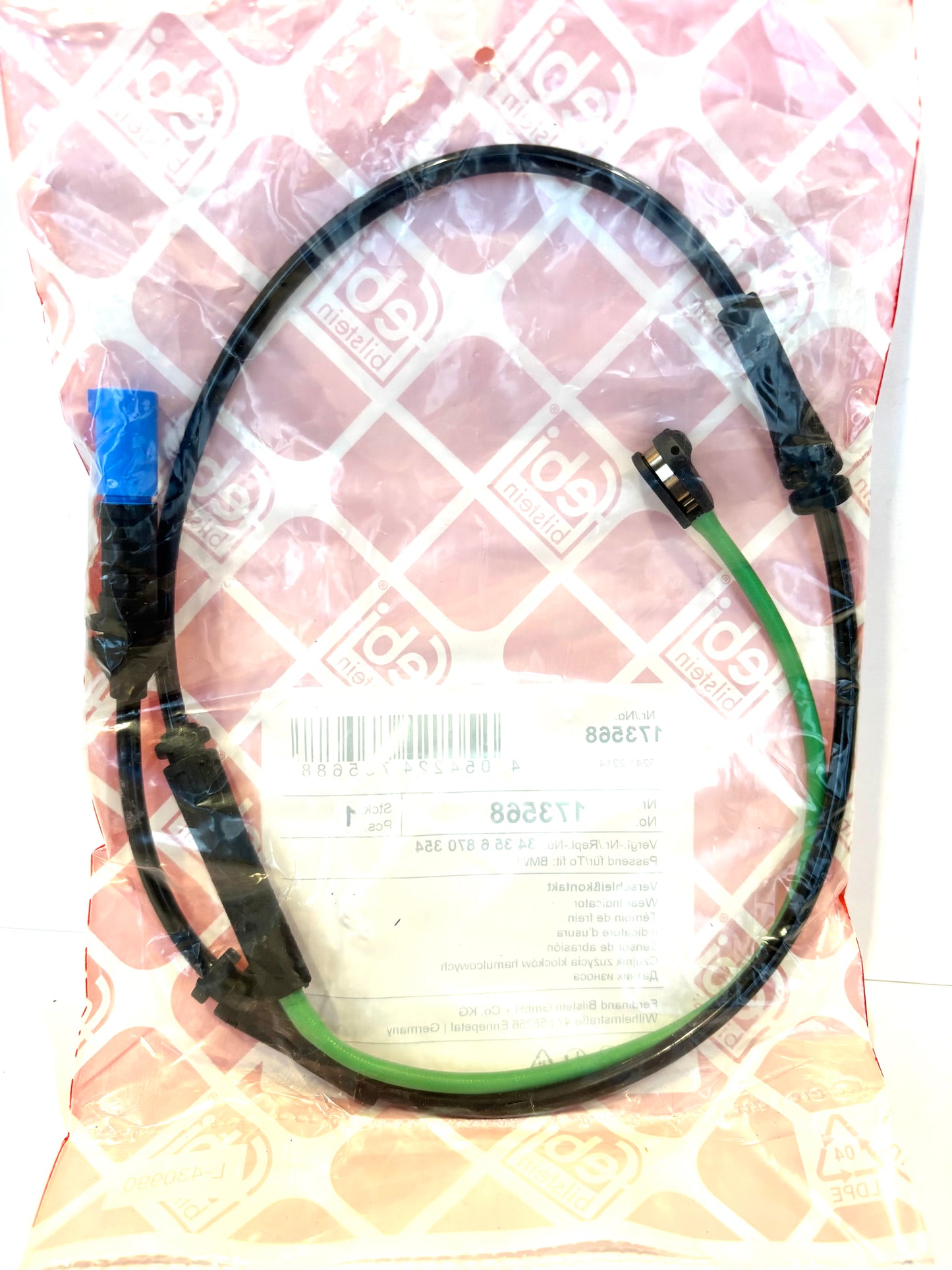 BMW 173568 - Warning Contact, brake pad wear, rear OE: 34356870354