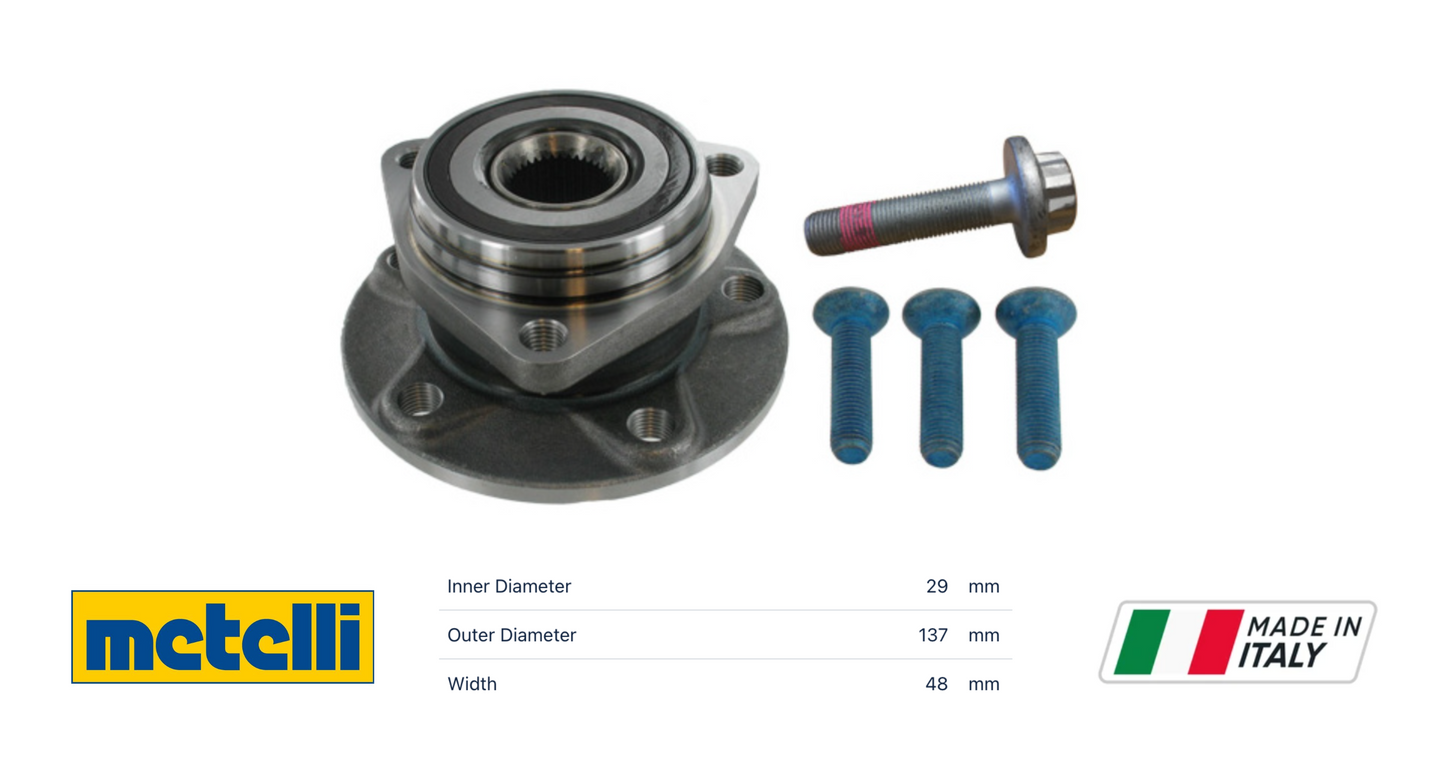 VAG Audi Volkswagen 19-2364 Wheel Hub Bearing OE: 5WA 407 621 D  5QF 501 611 C  5WA 407 621 B