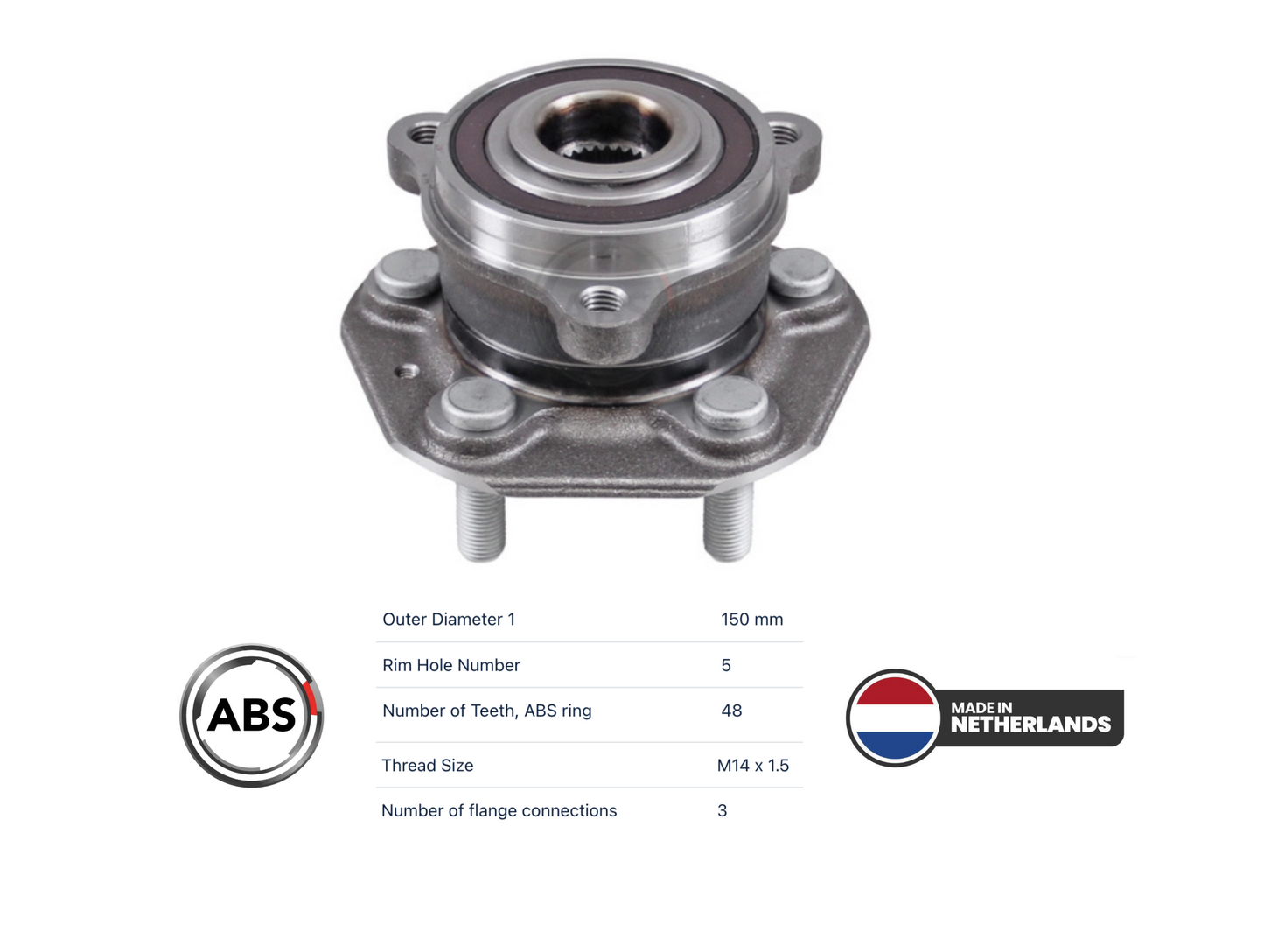 Tesla 201242 Wheel Hub Bearing OE: 1044121-00-E  1044123-00-A