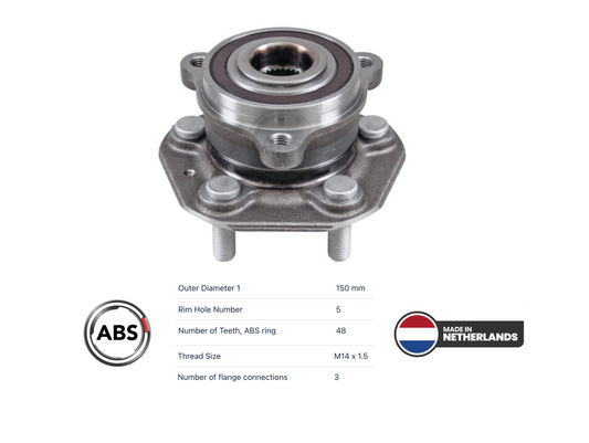 Tesla 201242 Wheel Hub Bearing OE: 1044121-00-E  1044123-00-A