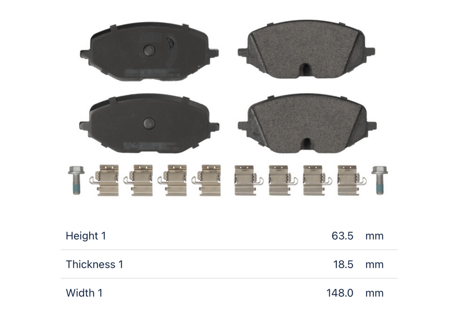 VAG Volkswagen 22-1280-0 - Brake Pad Set, disc brake, front OE: 5WA 698 151 Q