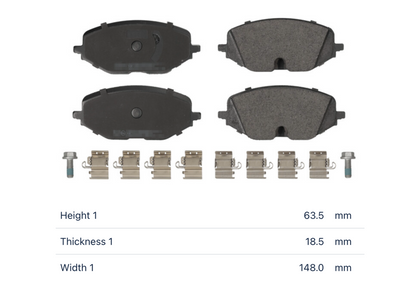 VAG Volkswagen 22-1280-0 - Brake Pad Set, disc brake, front OE: 5WA 698 151 Q
