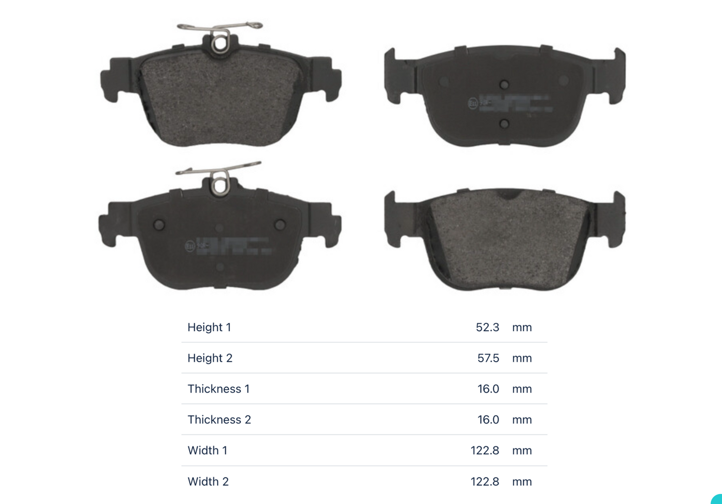 VAG Volkswagen 22-1281-0 - Brake Pad Set, disc brake, rear OE: 5WA 698 451 G