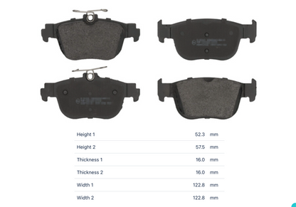 VAG Volkswagen 22-1281-0 - Brake Pad Set, disc brake, rear OE: 5WA 698 451 G