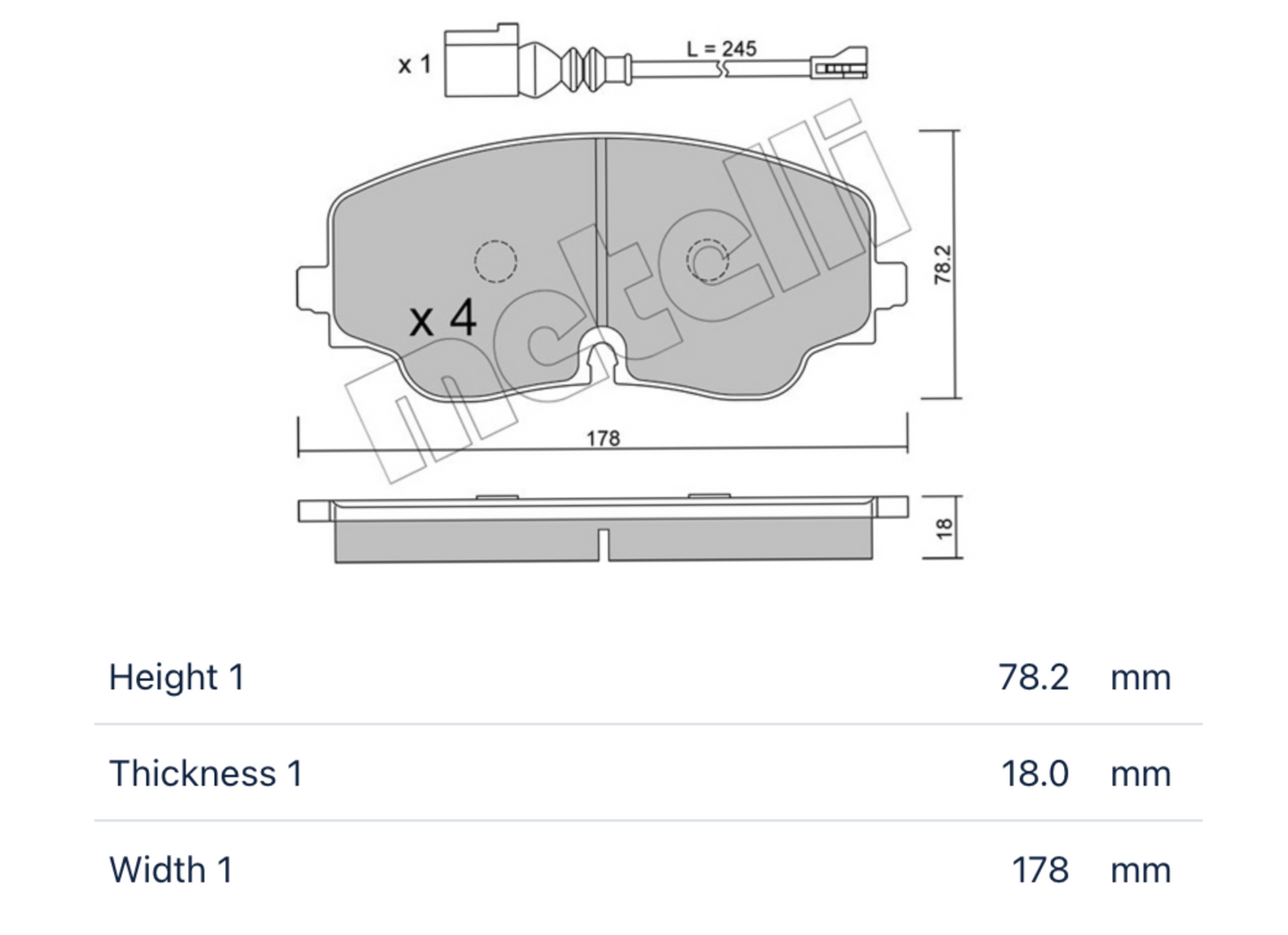 VAG Volkswagen 22-1316-0 - Brake Pad Set, disc brake, front OE: 5WA 698 151 M