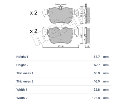 VAG Volkswagen 22-1317-0 - Brake Pad Set, disc brake, rear OE: 5WA 698 451 F