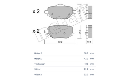 PSA Peugeot 22-1323-0 - Brake Pad Set, disc brake, rear OE: YL 015 994 80