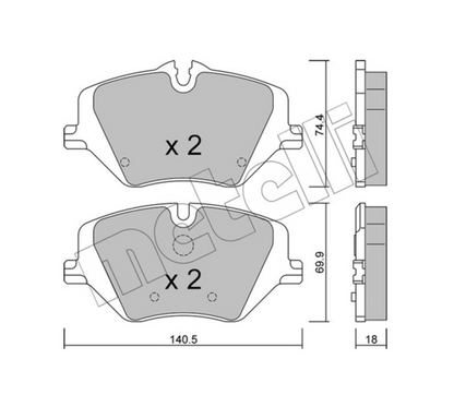 BMW MINI 22-1354-0 - Brake Pad Set, disc brake, front OE: 34106897141