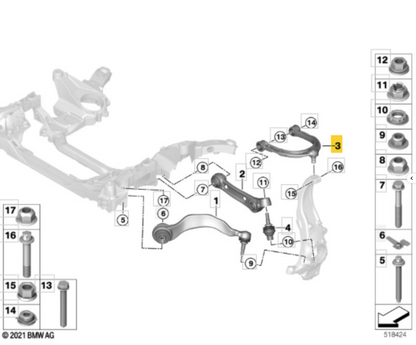 BMW 212791 Track Control Arm LH/RH OE: 31106868530
