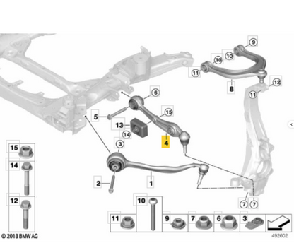 BMW 212388 Track Control Arm LH OE: 31106878081