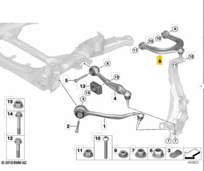 BMW TC8786 Track Control Arm LH OE: 31106883835