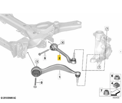 BMW 183 624 Track Control Arm LH OE: 31106888855