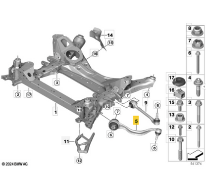 BMW TC4952 Track Control Arm LH OE: 31106861157