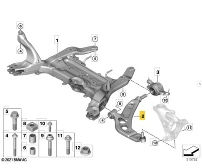 BMW MINI 44628 01 - Track Control Arm RH OE: 31108846544
