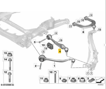 BMW 44652 01 Track Control Arm RH OE: 31108866772   31108833466