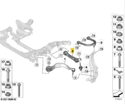 BMW TC6836 Track Control Arm RH OE: 31108870298