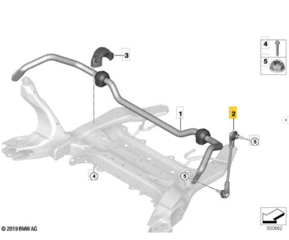 BMW MINI TC3617 - Rod/Strut, stabilizer FR OE: 31305A7EF69