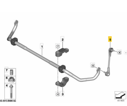 BMW TC6916 Rod/Strut, stabilizer OE: 31306861483