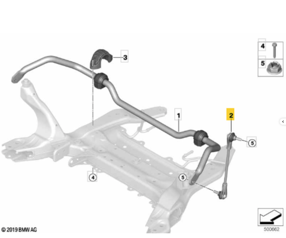 BMW MINI TC3617 - Rod/Strut, stabilizer OE: 31306862864  31305A7EF69