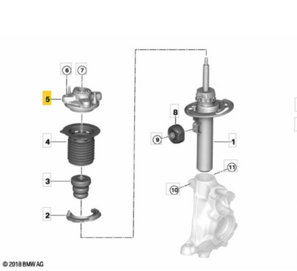 BMW 45139 01 Top Strut Mounting OE: 3130688927  31306890656  31307916127