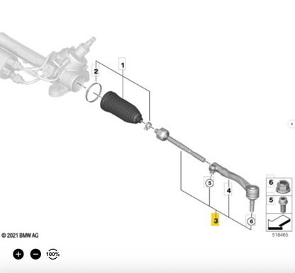 BMW TL2065 - Side Rod RH OE: 32105A306E8