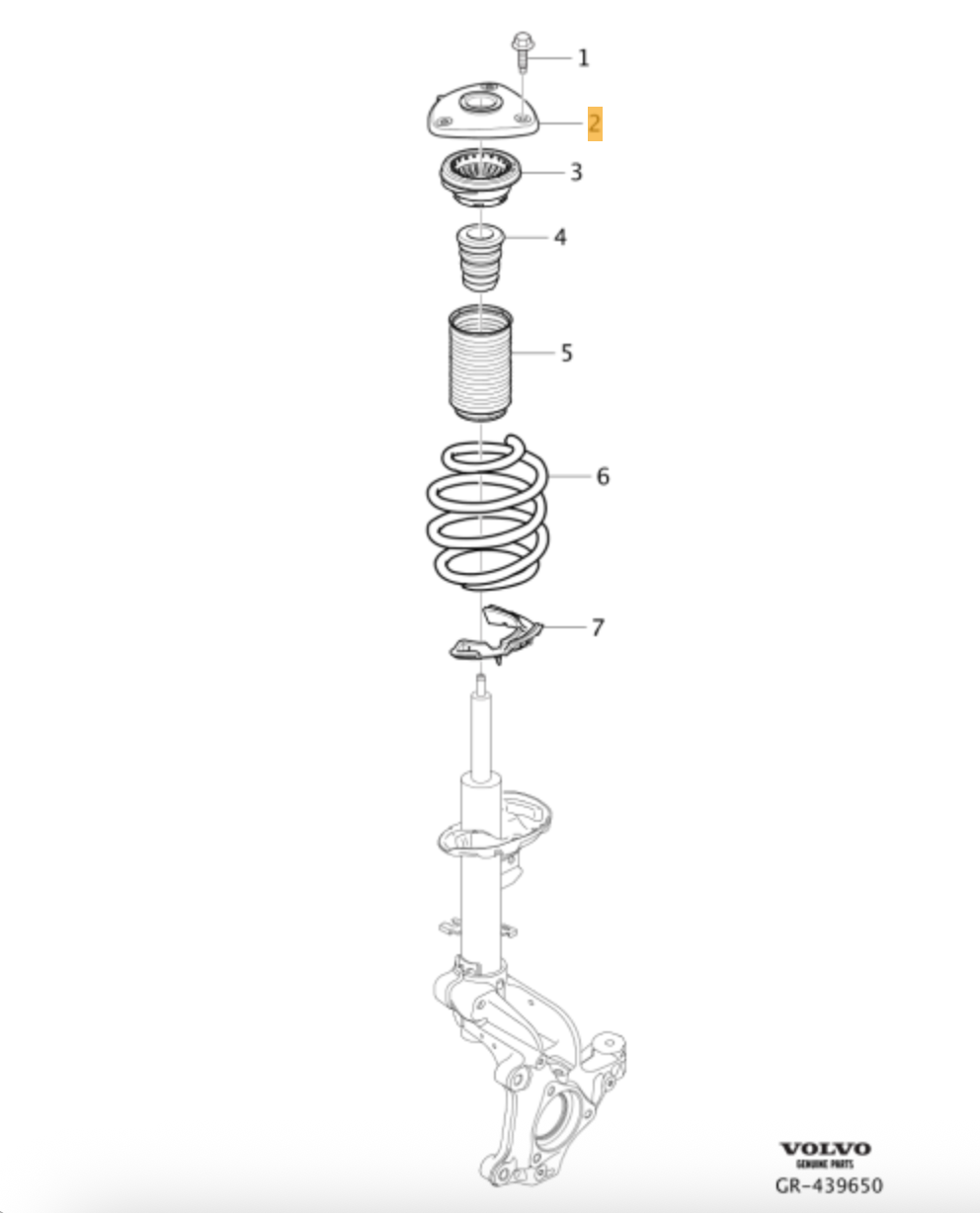 Volvo 44690 01 Top Strut Mounting OE: 32221003