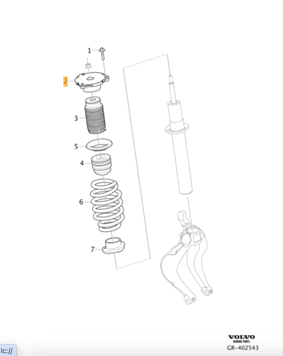 Volvo 179954 Top Strut Mounting OE: 32246660