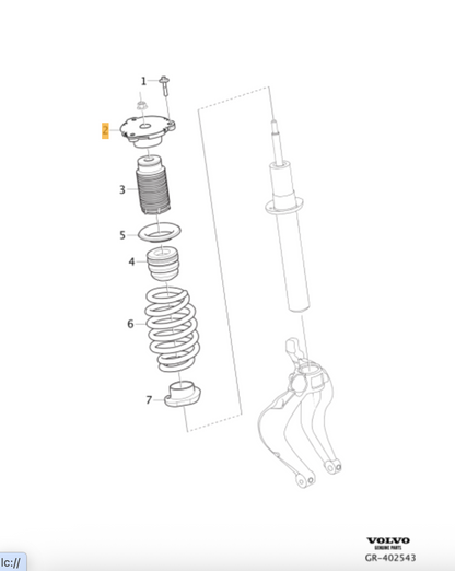 Volvo 179954 Top Strut Mounting OE: 32246660