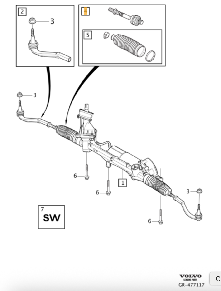 Volvo TA3599 Tie Rod Axle Joint OE: 32333943