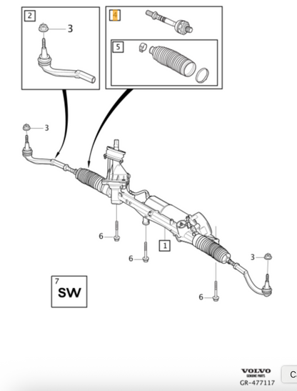 Volvo TA3599 Tie Rod Axle Joint OE: 32333943