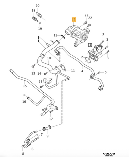 Volvo DRM62703 - Water Pump OE: 32441265  32382249