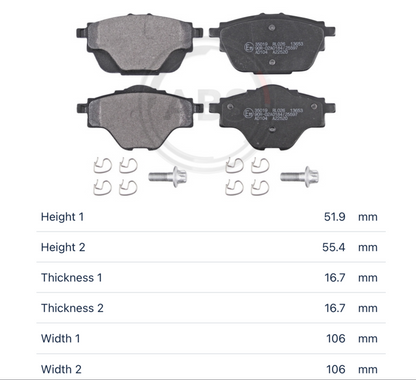 PSA Peugeot 35019 - Brake Pad Set, disc brake, rear OE: 1609000980