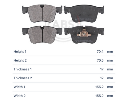 PSA Peugeot 35021 - Brake Pad Set, disc brake, front OE: 1609898580   1647863680