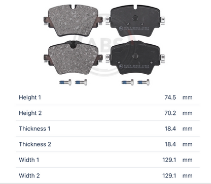 BMW 35074 - Brake Pad Set, disc brake, front OE: 34116890553