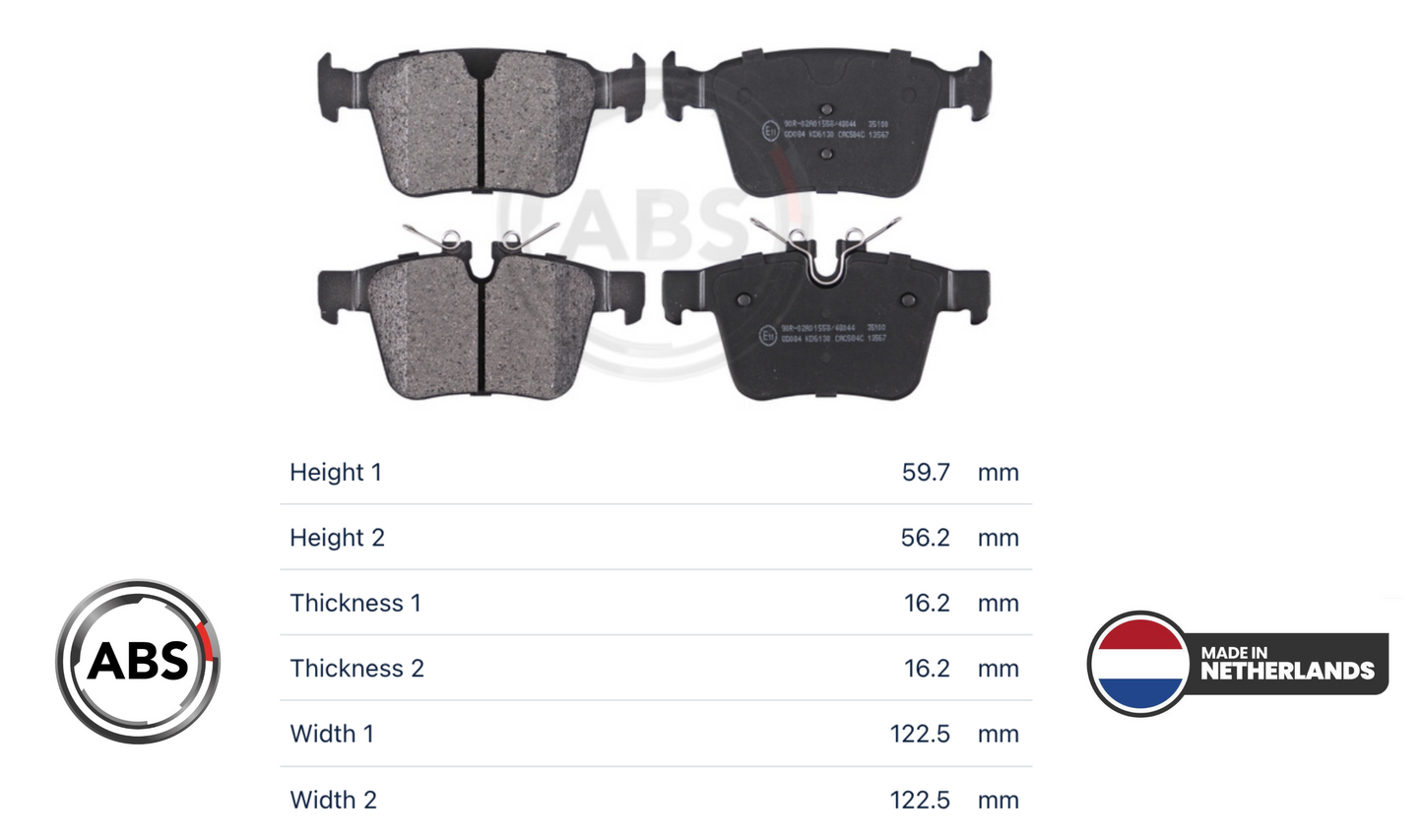Jaguar Land Rover Volvo 35100 - Brake Pad Set, disc brake, rear OE: LR160532  T2H53872  32379535