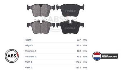 Jaguar Land Rover Volvo 35100 - Brake Pad Set, disc brake, rear OE: LR160532  T2H53872  32379535