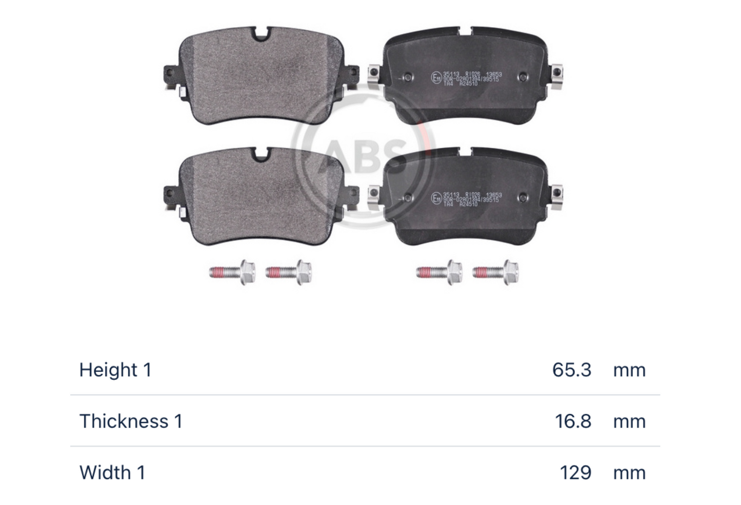 VAG Audi Volkswagen 35113 - Brake Pad Set, disc brake, rear OE: 4M0 698 451 BE   4KE 698 451 F