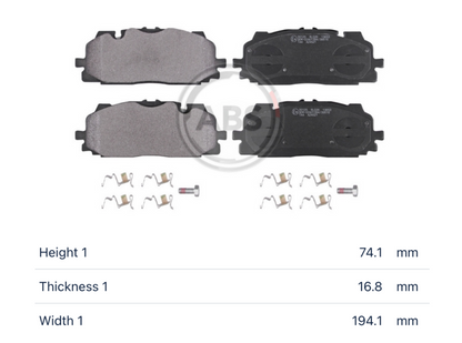 VAG Audi Volkswagen 35125 - Brake Pad Set, disc brake, front OE: 4M0 698 151 T  4M0 698 151 BJ