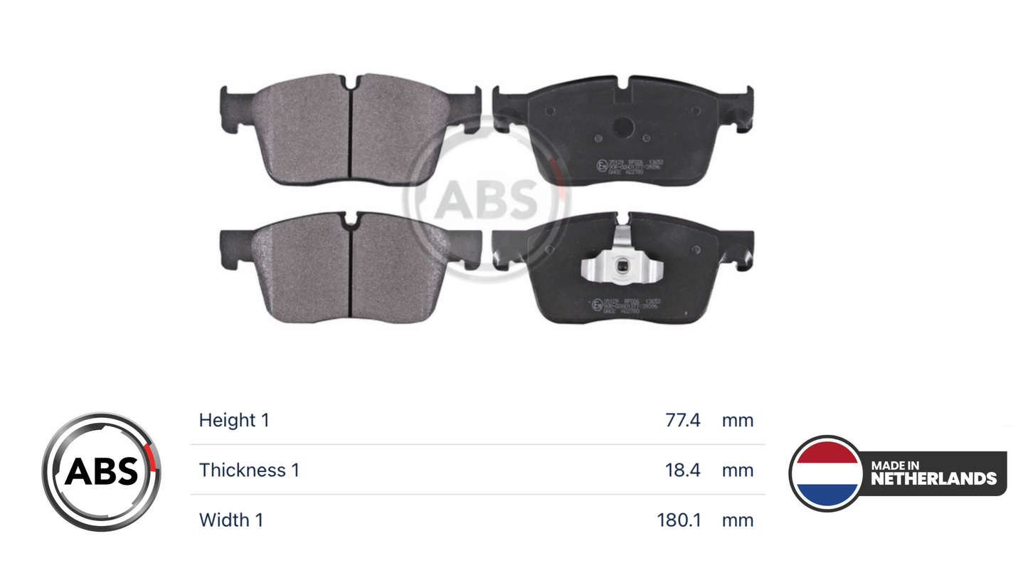 Jaguar Land Rover 35129 - Brake Pad Set, disc brake, front OE: LR166379  LR160444  T4K17303