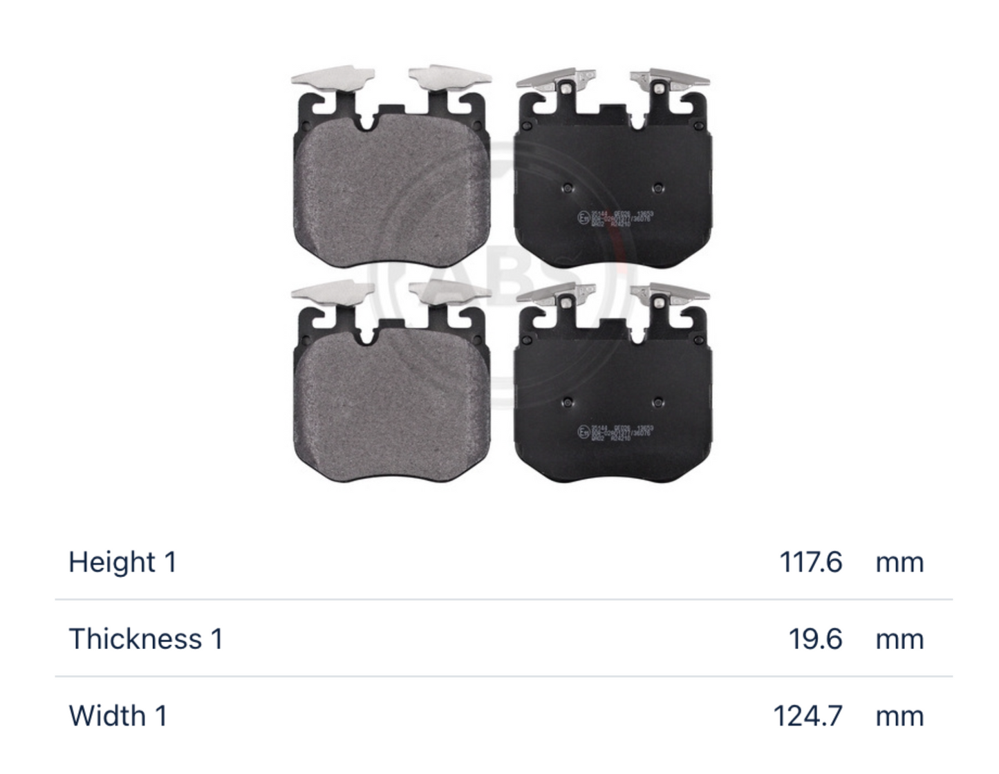 BMW 35144 - Brake Pad Set, disc brake, front OE: 34116889585