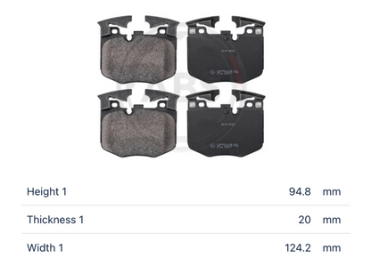 BMW 35179 - Brake Pad Set, disc brake, front OE: 34116889570  34116888457